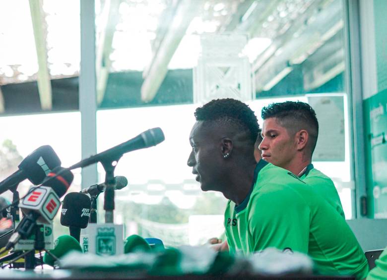 Marlos Moreno durante la rueda de prensa de la presentación de los refuerzos de Nacional. FOTO CORTESÍA NACIONAL