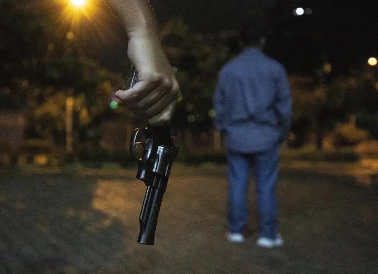 Descripción: Imagen dramatizada para ilustrar un homicidio con arma de fuego. Foto: Andrés Camilo Suárez Echeverry