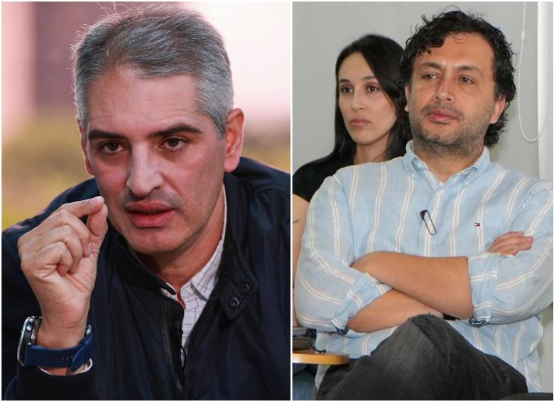 El gobernador de Antioquia, Andrés Julián Rendón, y el gerente del hospital de Caldas, Juan Carlos Sánchez. FOTOS: Manuel Saldarrriaga y Cortesía