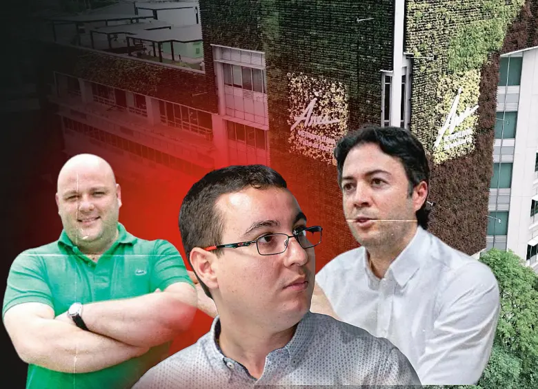 La Contraloría de Antioquia reabrirá los procesos por presunta corrupción en el Área Metropolitana durante la Alcaldía de Daniel Quintero (derecha), en los que aparece mencionado su hermano, Miguel Quintero (izquierda), y el exdirector, Juan David Palacio (centro). FOTO: El Colombiano