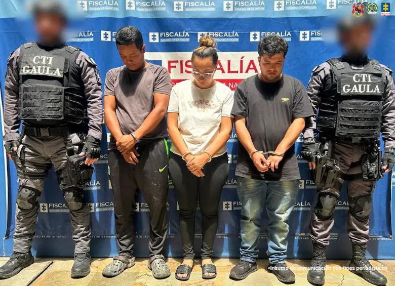 Los capturados fueron imputados por los delitos de concierto para delinquir y extorsión agravada. FOTO: FISCALÍA