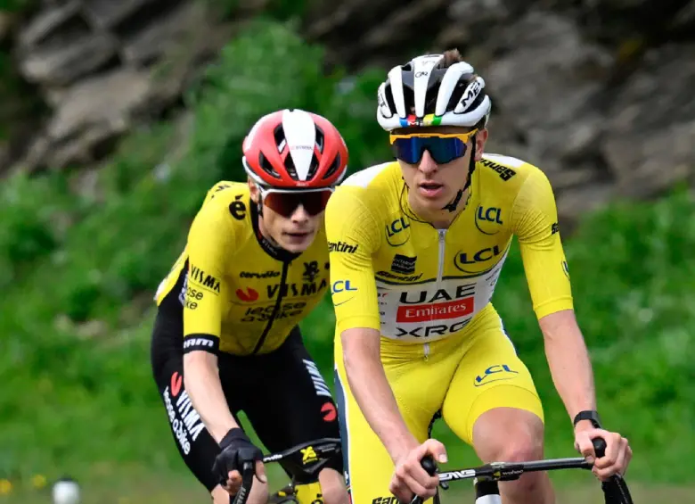 Tadej Pogacar y Jonas Vingegaard, la gran rivalidad del ciclismo mundial en los últimos cinco años. FOTO X-UAE EMIRATES 