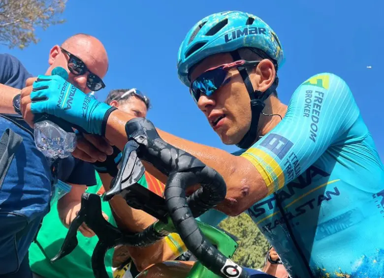 Harold Tejada, mejor colombiano en la Vuelta al País Vasco-2026. FOTO X-ASTANA