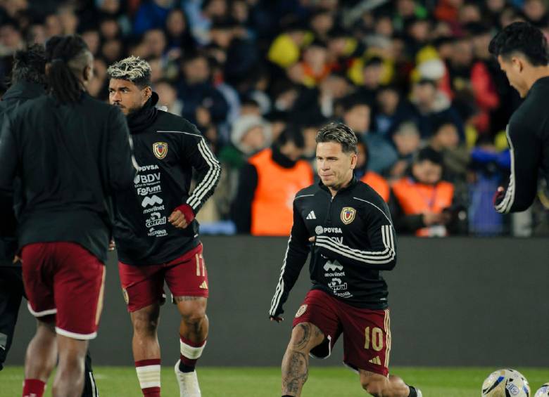 Soteldo (10), uno de los referentes de Venezuela para enfrentar esre martes a Colombia. FOTO X-LA VINOTINTO