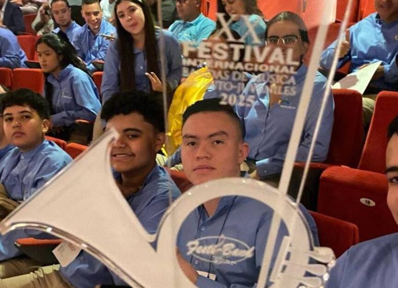 Premio obtenido por la Banda Sinfónica del Nus –conformada por jóvenes músicos de San Roque, Cisneros, Yolombó y Maceo. FOTO: Cortesía.