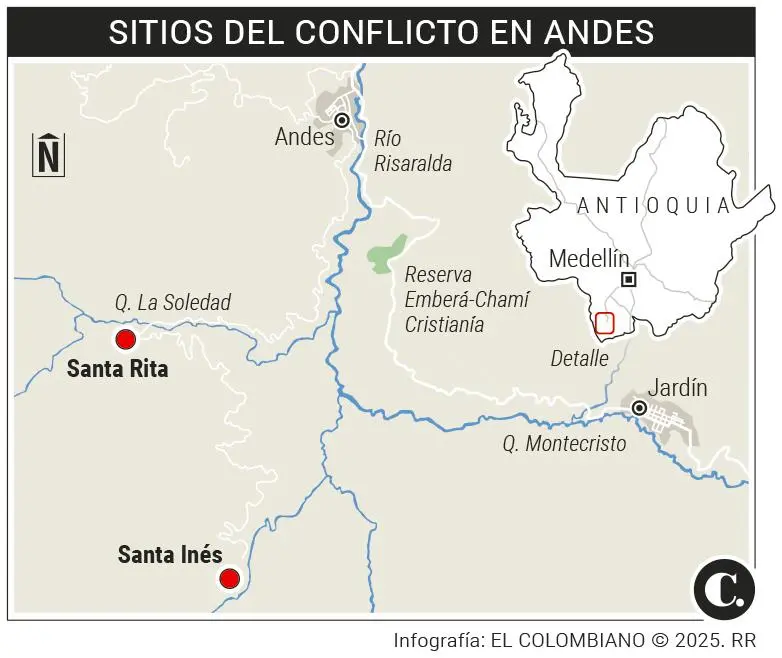 Masacre en Andes, Antioquia, ocurrió en el epicentro de la guerra entre el Clan del Golfo y La Terraza