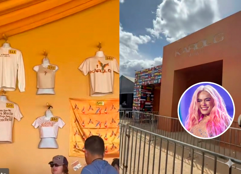 El mercado impulsado por Karol G reunió emprendimientos latinos cerca del recinto de Coachella. FOTO COLPRENSA