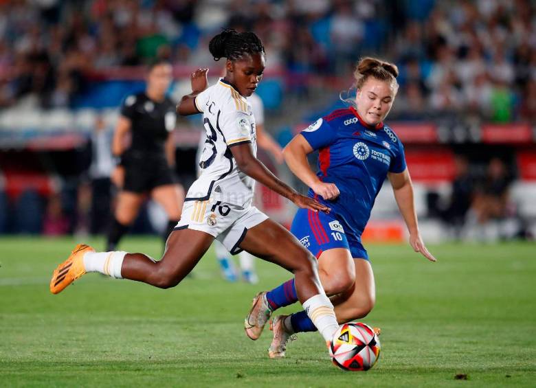 Linda Caicedo disputó su primer partido de Champions con Real Madrid. FOTO CORTESÍA REAL MADRID