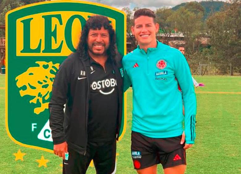 René Higuita junto a James Rodríguez. FOTO @FieramaniaMX