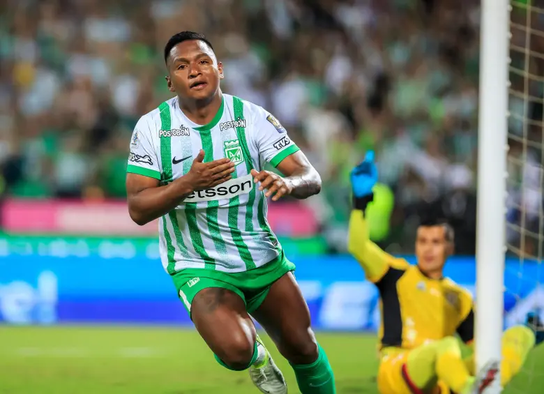 Alfredo Morelos llegó a Atlético Nacional en junio del 2024. Es una de las figuras del cuadro verde, dirigido por Javier Gandolfi. FOTO: CAMILO SUÁREZ