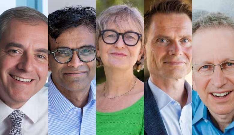 David Autor, Sendhil Mullainathan, Marianne Bertrand, Nicholas Bloom y Larry Katz. FOTO: Tomada de La Tecerca