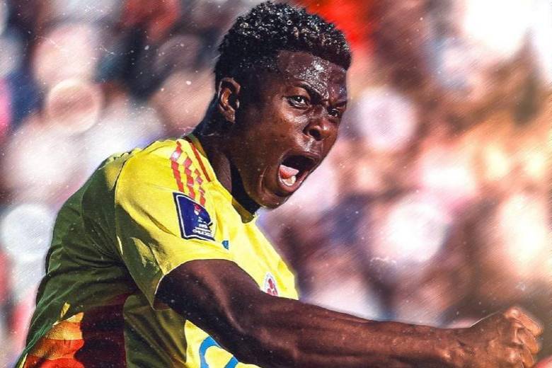Néiser Villarreal suma cinco goles en el Mundial Sub-20. FOTO: X-SELECCIÓN COLOMBIA