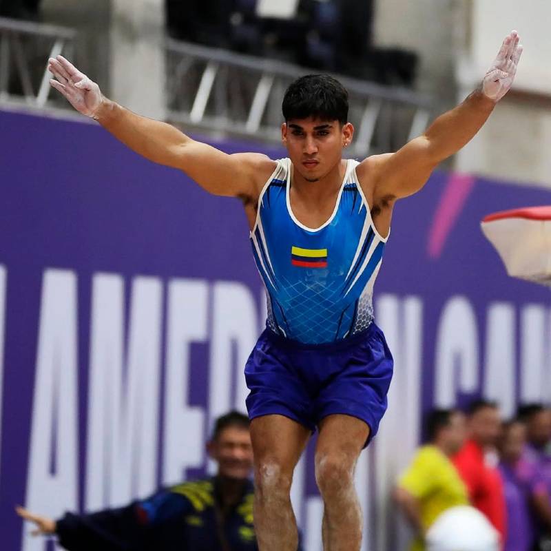 Camilo Vera, otra figura de la gimnasia artística de Colombia. FOTO CORTESÍA COC