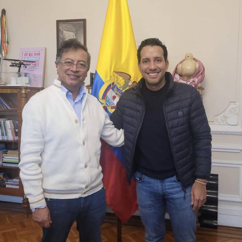 Gustavo Petro y Julián López. FOTO: @Julianlopezte