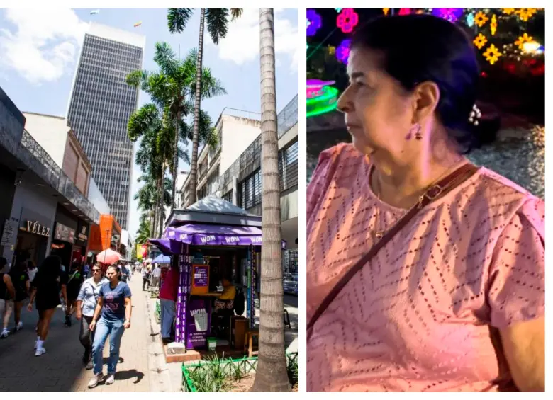 La historia de doña Nidia (derecha) comenzó cuando fue abordada por unos jóvenes en el pasaje Junín para ofrecerle un “raspa y gana”. FOTOS EL COLOMBIANO Y CORTESÍA