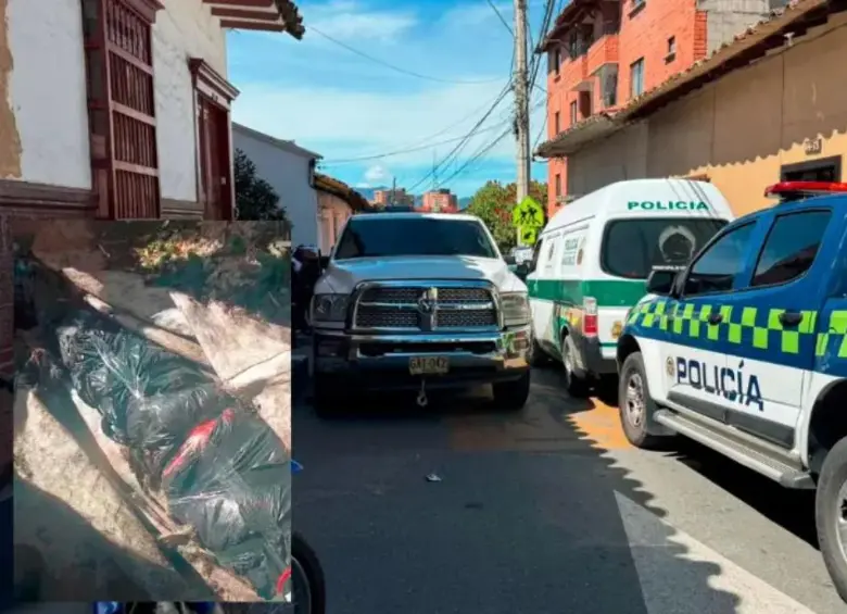 Este fue el cuerpo embolado encontrado en Rionegro. FOTO: Cortesía Mi Oriente