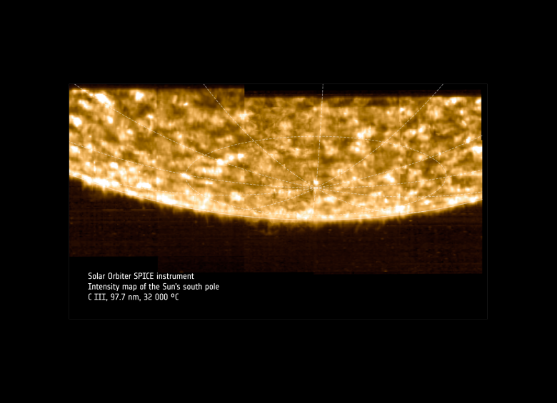 Solar Orbiter se acercó al polo sur del Sol. FOTO cortesía ESA