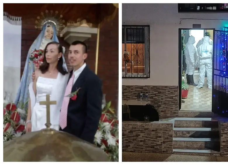 La pareja de esposos habría sido hallada sin vida por la madre de la mujer, quien al llegar a la casa se encontró con la desgarradora escena. FOTO Cortesía Entre Ceja y Ceja. 