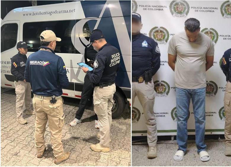 El ciudadano francés fue sorprendido en un hotel en Rionegro. FOTO: Cortesía Policía y Migración Colombia