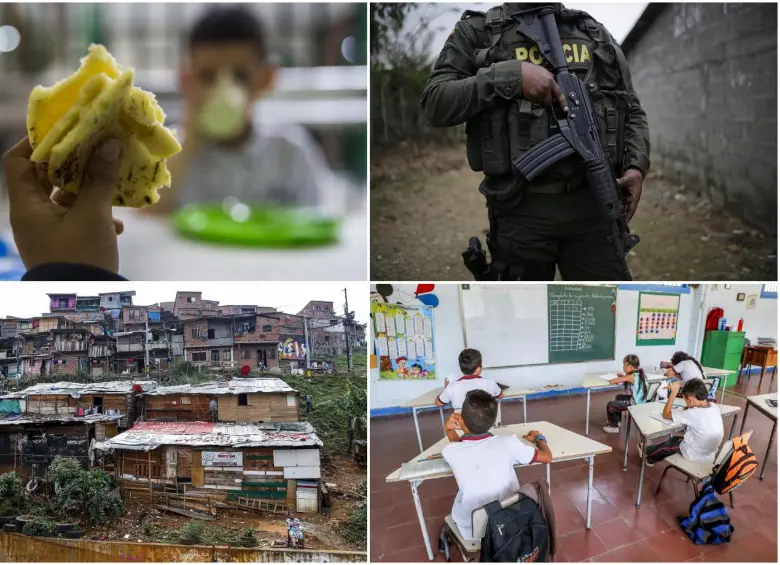 En su informe, Antioquia Cómo Vamos pasó revista a temas como desnutrición infantil, pobreza, seguridad, educación, entre otros. FOTOS: Archivo El Colombiano