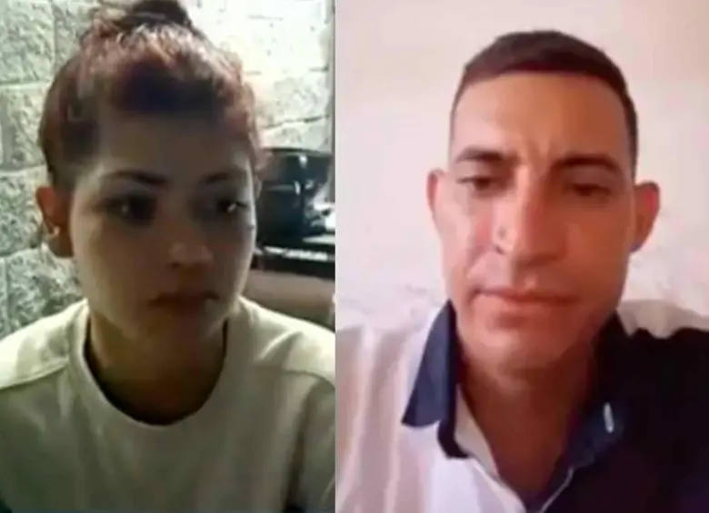 Alias Gabriela y Carlos Eduardo Mora, capturados por su presunta participación en atentado a Miguel Uribe. Foto: captura de video