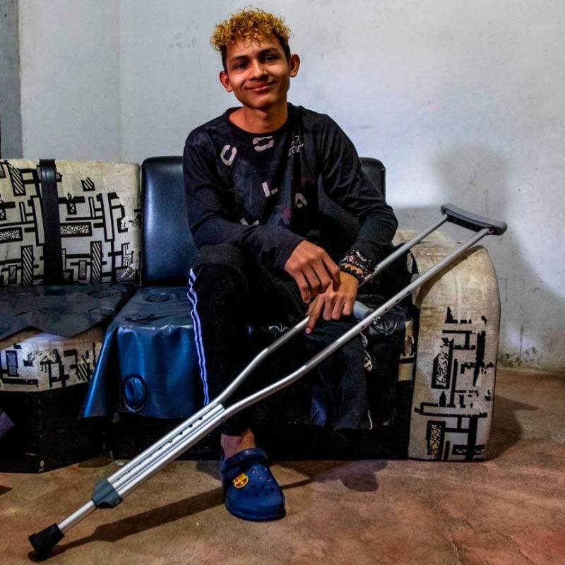 Matías y su familia llegaron hace más de 2 años desde Ciénaga de Oro, Córdoba, buscando un mejor futuro. FOTO: JULIO CÉSAR HERRERA