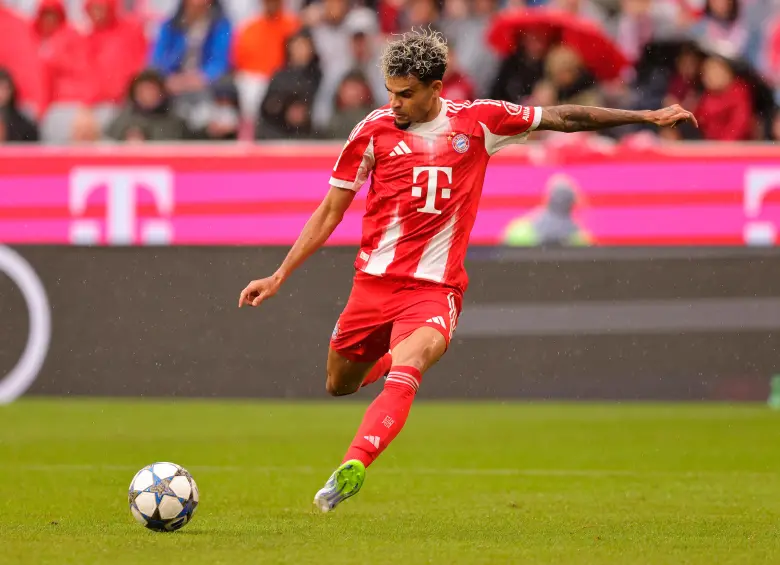 Imágenes de Luis Díaz durante el amistoso que sostuvo el Bayern frente al Tottenham durante la pretemporada. FOTO: GETTY