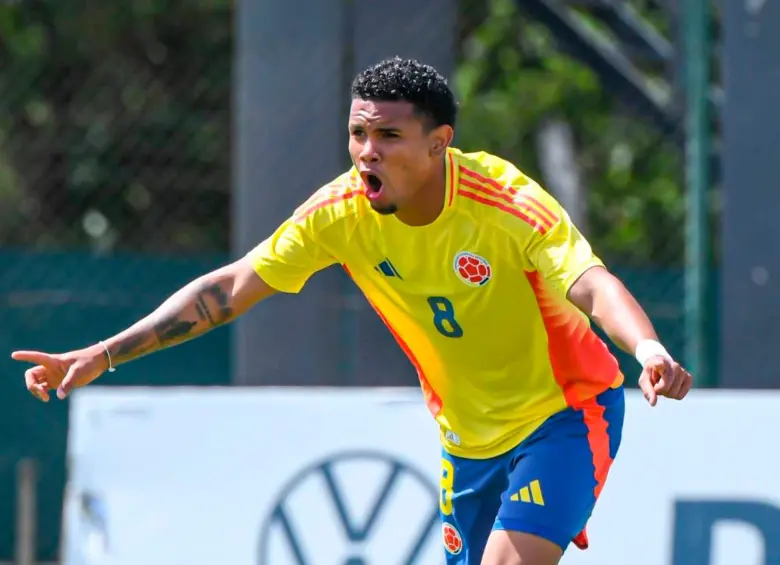 El delantero Royner Benítez de Águilas Doradas fue uno de los que marcó en la victoria ante México, en el duelo amistoso de preparación al Mundial. FOTO CORTESÍA FCF 