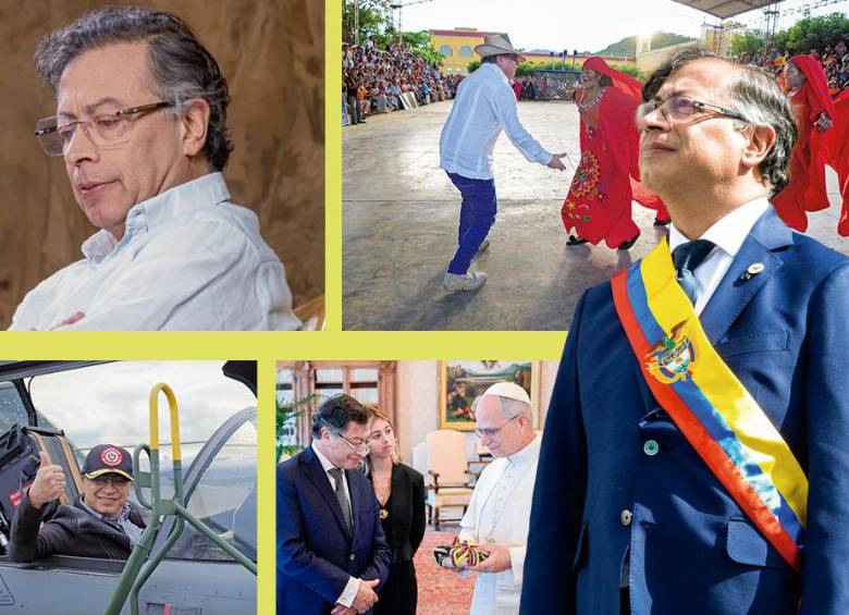 Petro ha sido durante los tres años de su Gobierno, que se cumplen este jueves 7 de agosto, sobre todo, un mandatario irreverente. Fotos: EL COLOMBIANO y cortesía