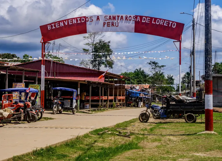 Este es el letro que hay en la entrada del islote de Santa Rosa. FOTO: AFP
