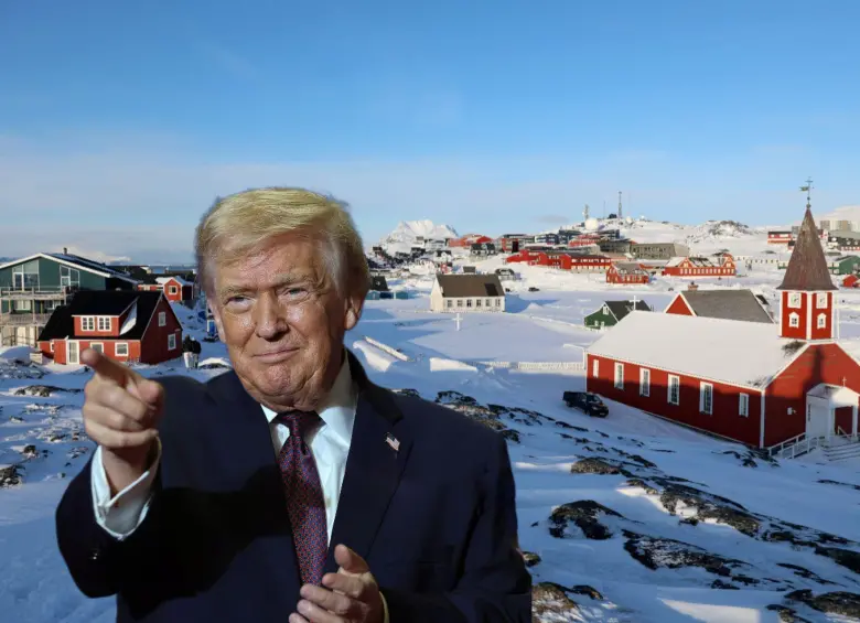 Para Trump, adquirir Groenlandia hace parte de una estrategia de seguridad nacional. Fotos: Xinhua y Getty Images