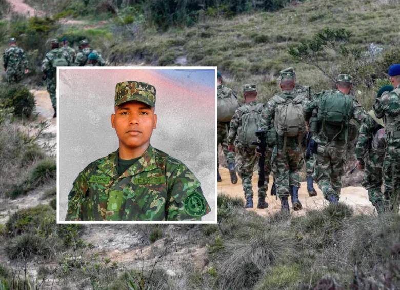 El soldado profesional Yathson Manuel Maestre Salazar fue la víctima identificada por las autoridades tras los fuertes enfrentamientos en un municipio de Nariño. FOTO: Manuel Saldarriaga y Fuerzas Militares