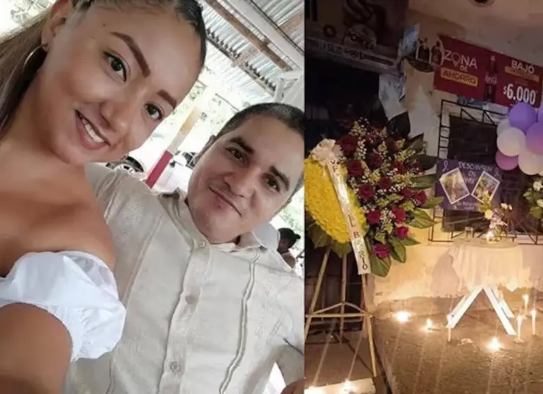 Las víctimas, Diego Fernando Suárez y Lina Marcela Díaz. Fueron despedidos por familiares y amigos en un altar en su local. FOTO: Tomada de redes sociales 