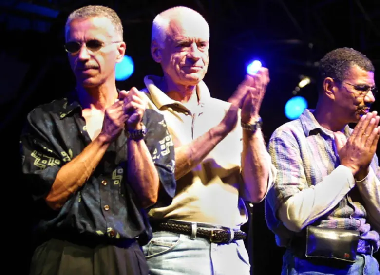 De izquierda a derecha, el Trío Acústico conformado por Keith Jarrett, Gary Peacock y Jack DeJohnette. FOTO: AFP