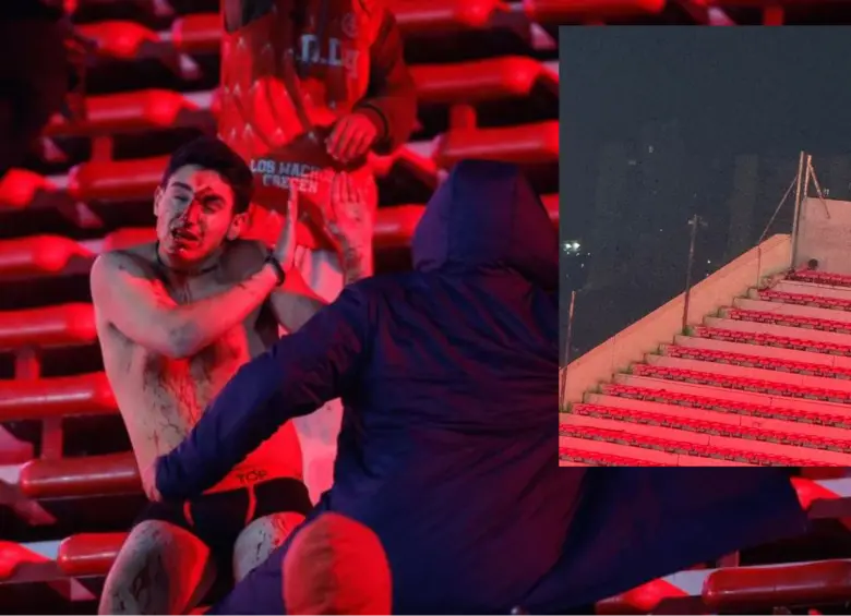 Varios hinchas salieron con heridas y sin ropa del estadio Libertadores de América en Avellaneda. Foto: AFP