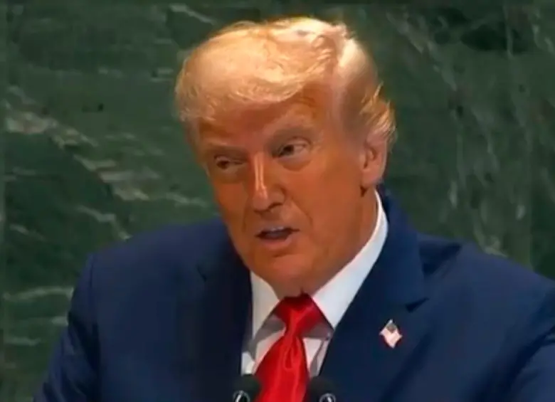 El presidente de Estados Unidos, Donald Trump, volvió a intervenir en la Asamblea General de la ONU. FOTO: Captura de video X @WhiteHouse