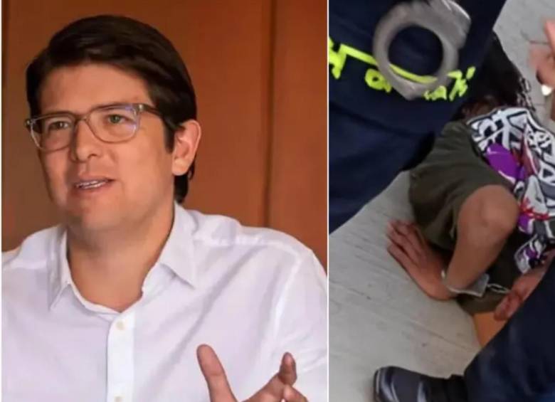Miguel Uribe fue abaleado durante un evento político en el barrio Modelia de Bogotá. FOTO: Colprensa y captura video de redes sociales
