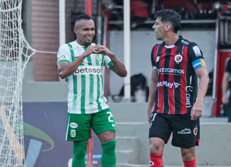 Andrés Sarmiento fue uno de los goleadores en el partido entre Nacional y Cucuta por Copa BetPlay. FOTO: Redes sociales Atlético Nacional