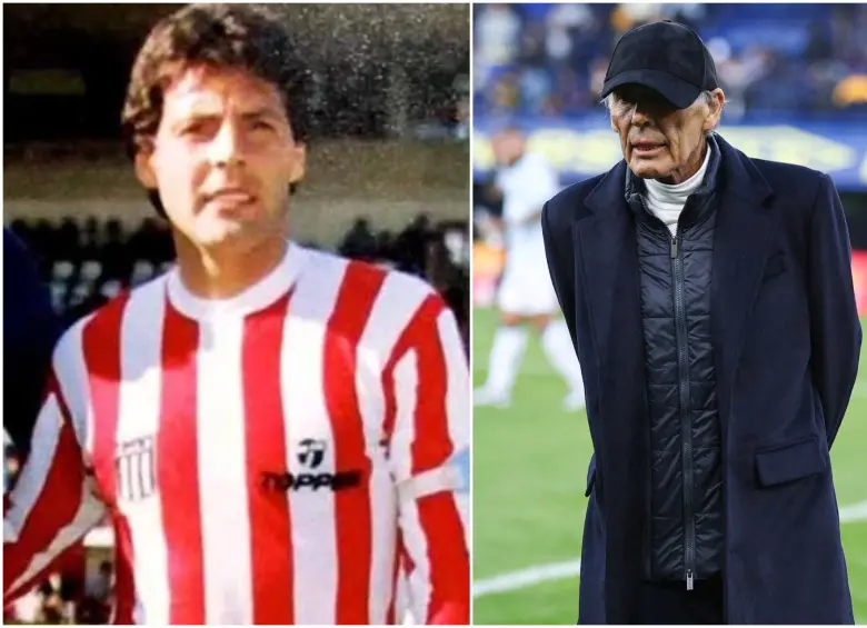 Miguel Ángel Russo con el uniforme de Estudiantes de la Plata cuando fue jugador, y en el estadio de la Bombonera como entrenador de Boca. FOTO: Getty y AFP
