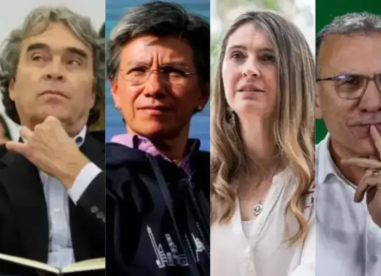 Los candidatos presidenciales debatieron sin la presencia de los punteros, Iván Cepeda y Abelardo de la Espriella. Foto: Colprensa/Camilo Suárez/Julio Herrera