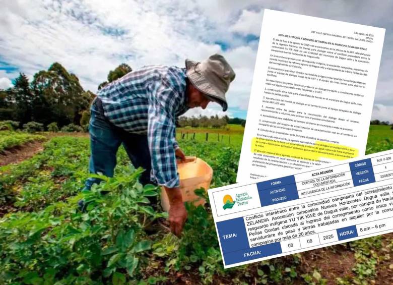 El predio estaría en disputa por parte de comunidades indígenas y campesinas. FOTO: COLPRENSA Y REDES SOCIALES.