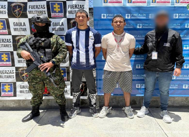 Estos serían los responsables del crimen contra la pareja. Fueron judicializados. FOTO: Cortesía Fiscalía.