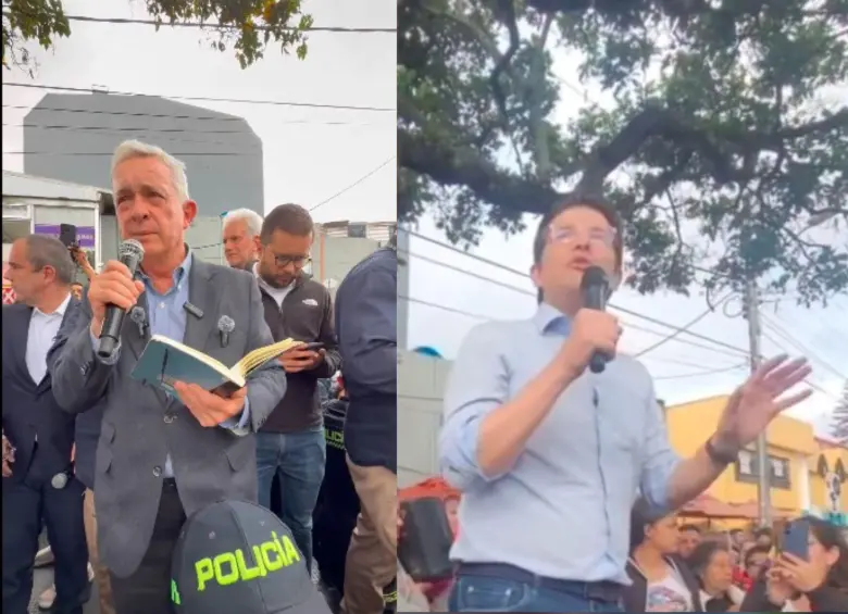 Álvaro Uribe estuvo en El Golfito, donde fue atacado Miguel Uribe Turbay el pasado 7 de junio. Fotos: redes sociales
