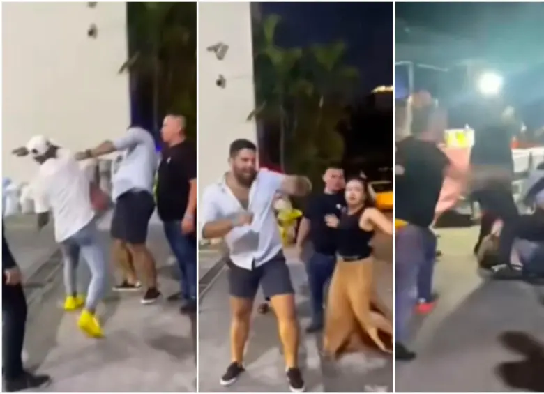 La riña que acabó con la vida de ‘Chipi Chipi’ se produjo en el parqueadero de una reconocida discoteca en Neiva. FOTOS: Capturas de video
