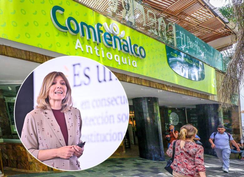 Adriana Guillén, presidenta de Asocajas, habló con EL COLOMBIANO sobre la intervención que pesa sobre Comfenalco Antioquia. Fotos: Andrés Camilo Suárez Echeverry y cortesía de Asocajas