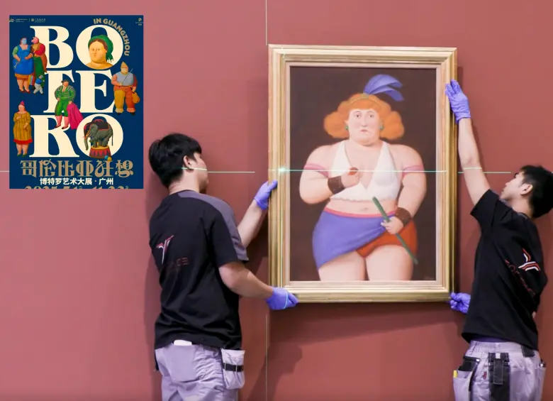 Las obras fueron montadas con mucha cautela y cuidado. FOTOS Colprensa y cortesía Guangdong Museum of Art