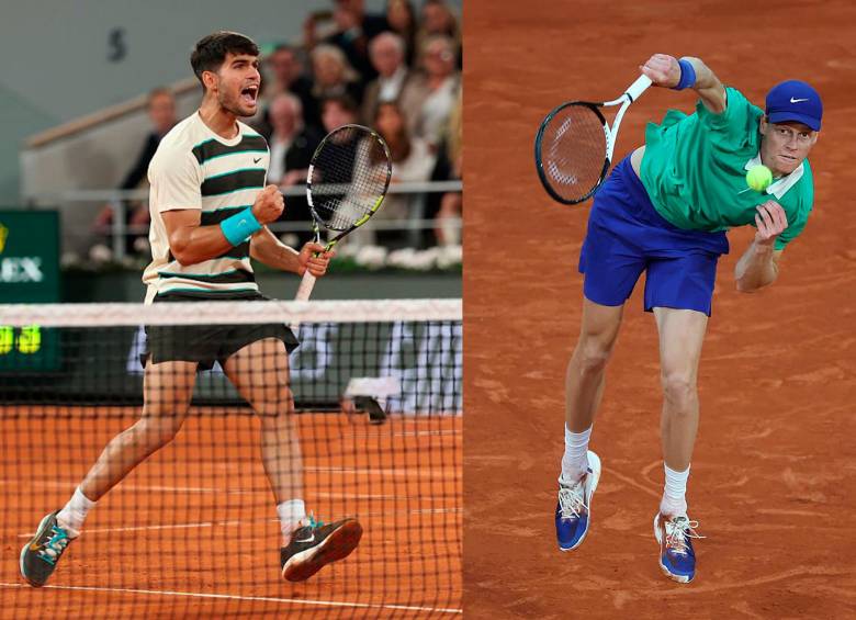 Carlos Alcaraz, de 22 años, ganó el último enfrentamiento entre los dos tenistas. Fue en la final del Abierto de Roma, el 18 de mayo. FOTO getty