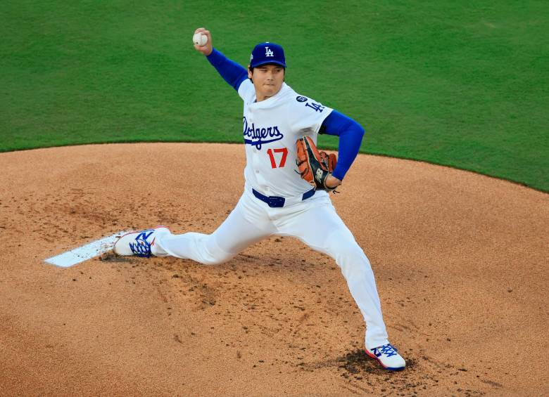 El lanzador japonés Shohei Ohtani es la figura de los Dodgers de Los Ángeles, equipo favorito para quedarse con el título de la Serie Mundial de Béisbol 2025. Tiene contrato con su equipo hasta 2034. FOTO GETTY 