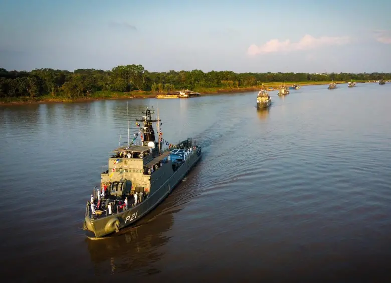 Armadas de Colombia, Brasil y Perú participan en la operación Bracolper 2025. Foto: Armada Nacional