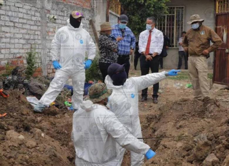 El pasado mes de mayo en otra casa abandonada, también de Irapuato, fueron localizados los restos de 17 personas. FOTO: Fiscalía General de Guanajuato